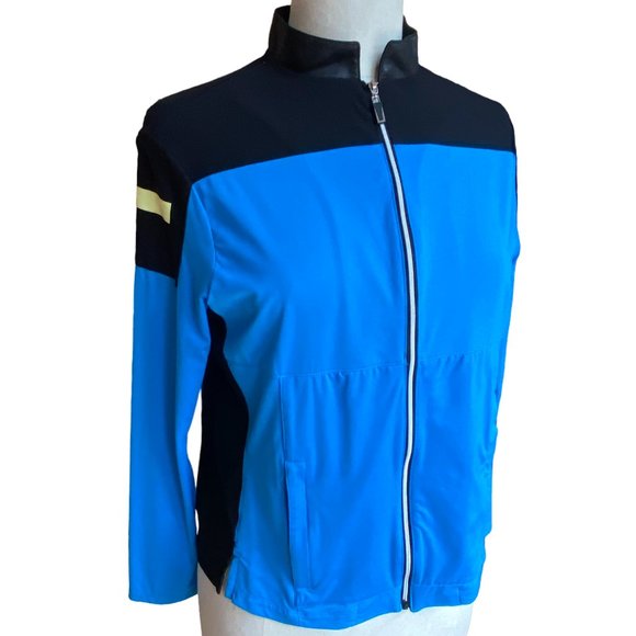 Jamie Sadock Jacket Blue Black Cycling Biking Golf Active Sporty Performance-S - Picture 1 of 14